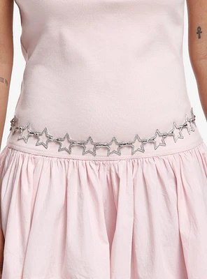 Silver Bling Star Chain Belt