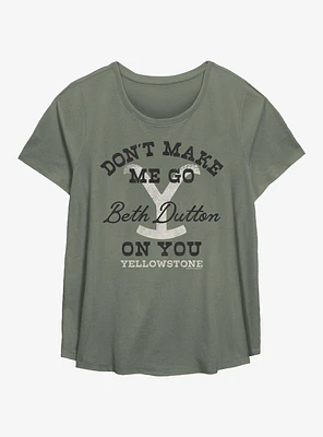 Yellowstone Don?t Make Me Girls T-Shirt Plus