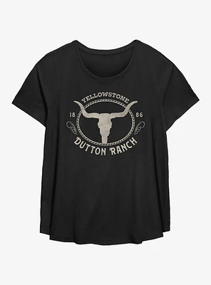 Yellowstone Leopard Logo Girls T-Shirt Plus