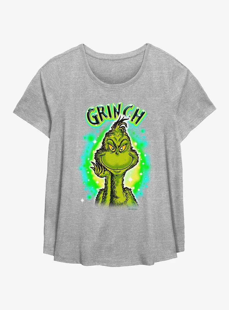 Dr. Seuss Brushy Grinch Girls T-Shirt Plus