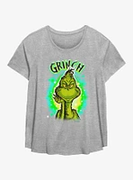 Dr. Seuss Brushy Grinch Girls T-Shirt Plus