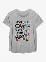 Dr. Seuss Cat The Hat Scattered Girls T-Shirt Plus