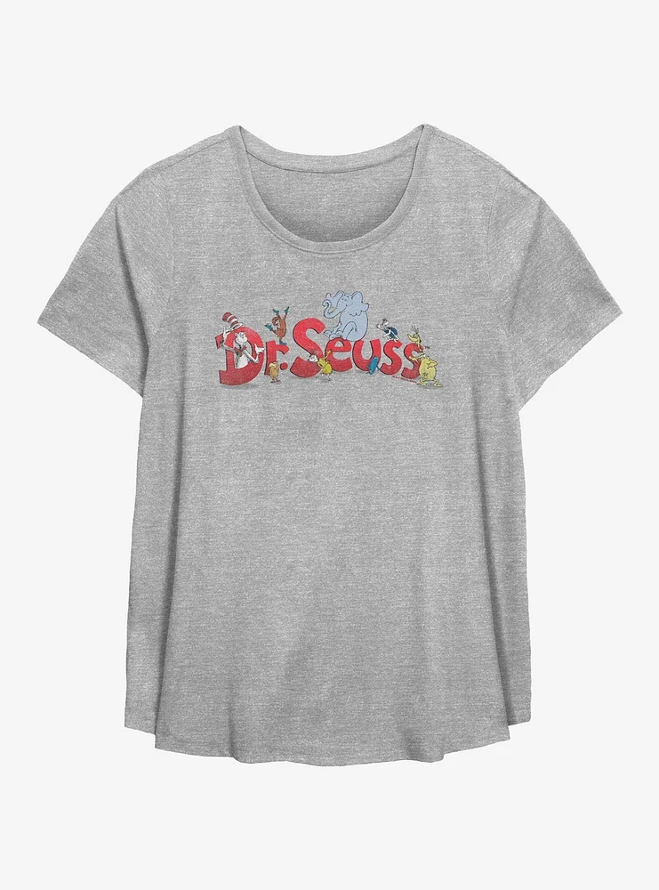 Dr. Seuss Retro Character Mix Girls T-Shirt Plus