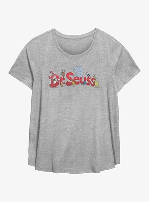 Dr. Seuss Retro Character Mix Girls T-Shirt Plus