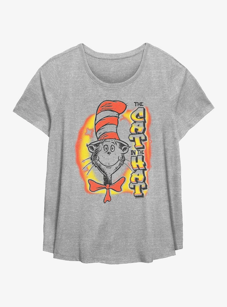 Dr. Seuss Airbrush Cat Girls T-Shirt Plus