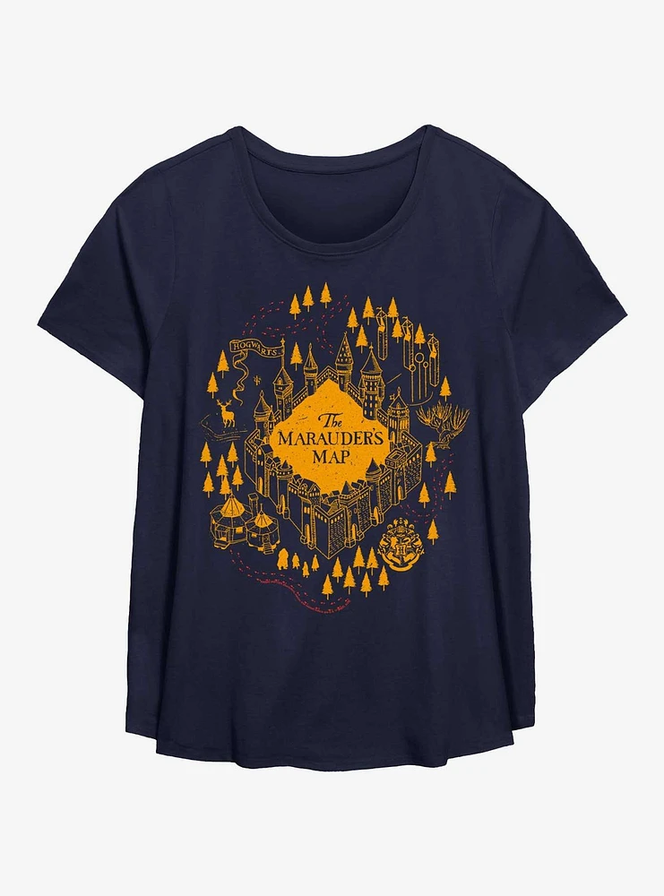 Harry Potter Beyond Marauders Map Girls T-Shirt Plus