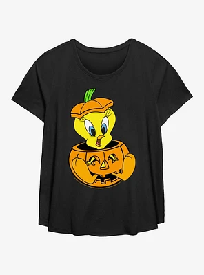 Looney Tunes Tweety Pumpkin Girls T-Shirt Plus