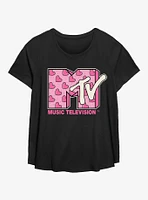 MTV Heart Diagonal Girls T-Shirt Plus