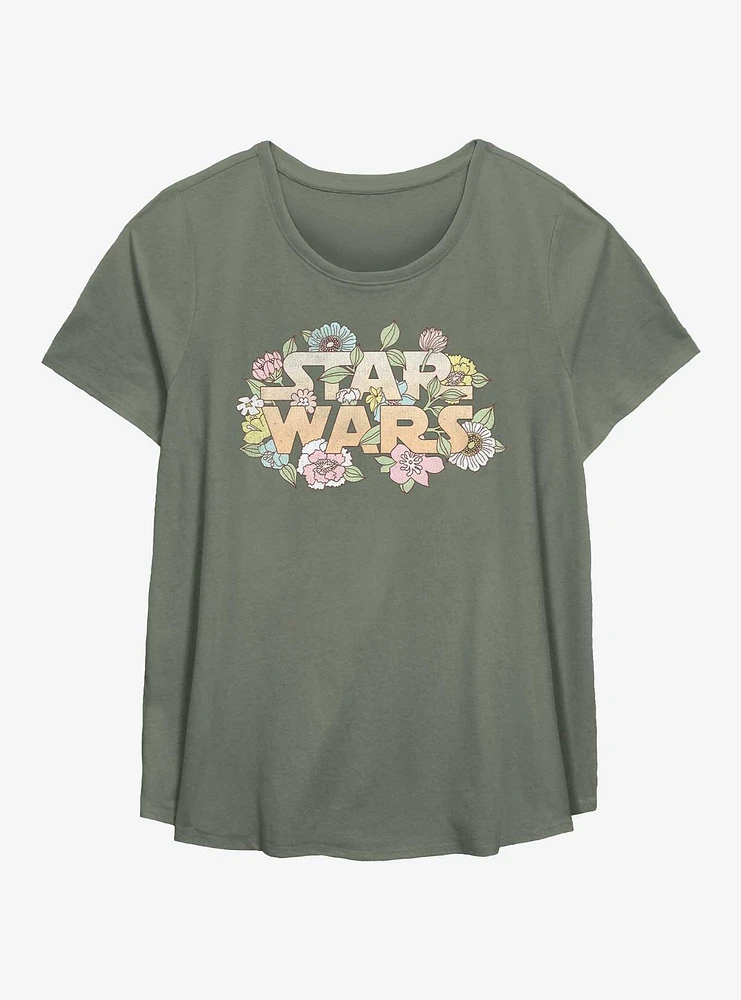 Star Wars Floral Girls T-Shirt Plus