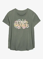 Star Wars Floral Girls T-Shirt Plus