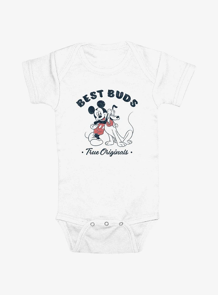 Disney Mickey Mouse Vintage Best Buds  Infant Bodysuit