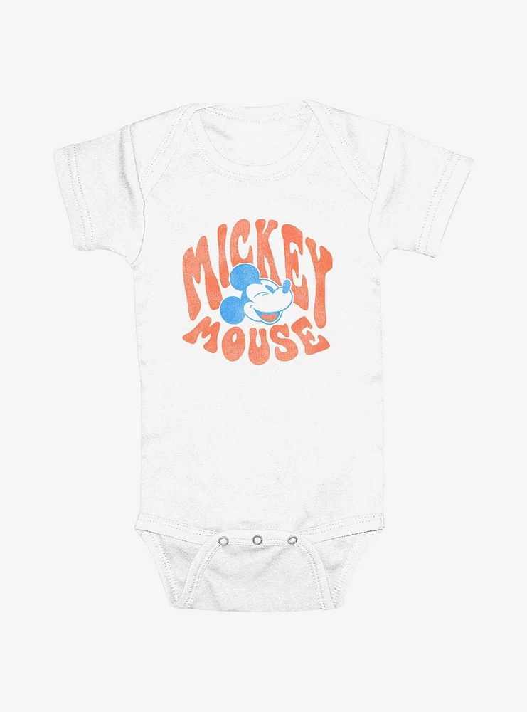 Disney Mickey Mouse Groovy Name Infant Bodysuit