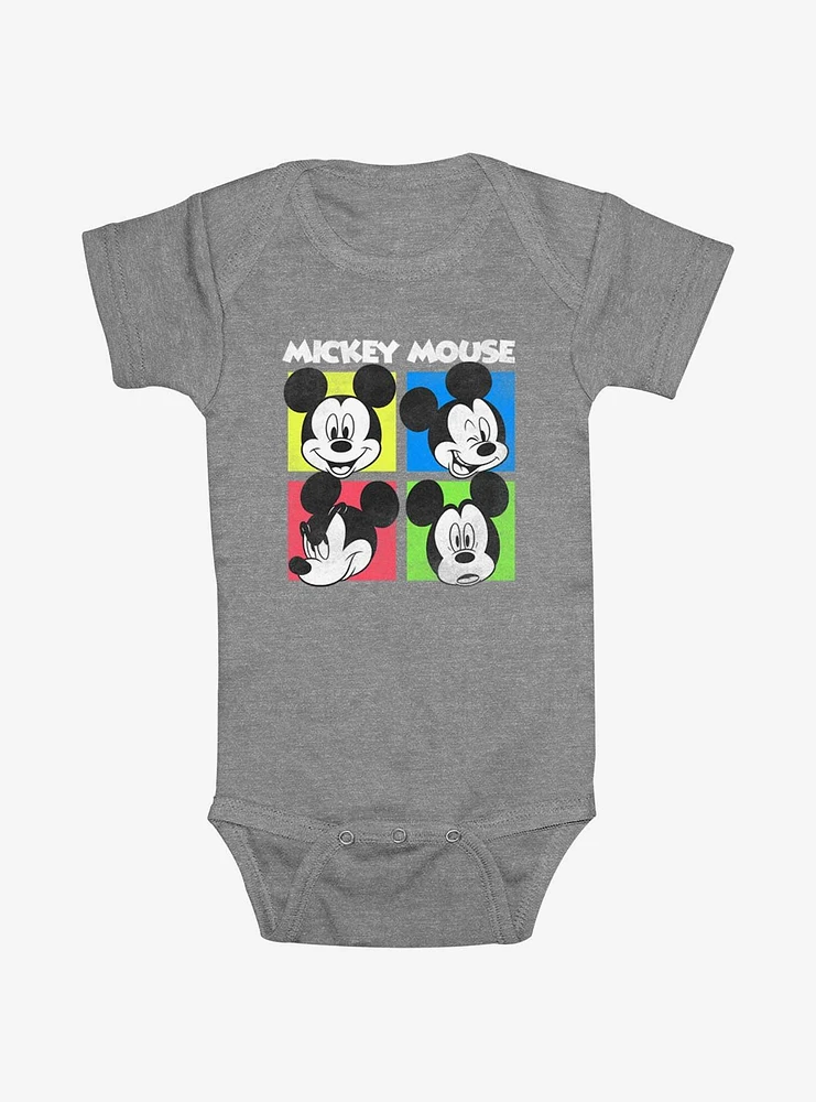 Disney Mickey Mouse Quad PortraIts Infant Bodysuit