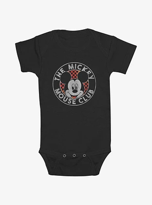 Disney Mickey Mouse Checker Logo Club Infant Bodysuit