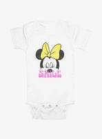 Disney Minnie Mouse Smile Bow Infant Bodysuit