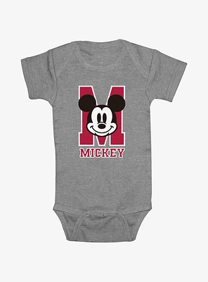 Disney Mickey Mouse Collegiate M Infant Bodysuit