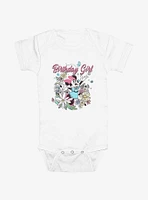 Disney Minnie Mouse Birthday Girl Floral Infant Bodysuit