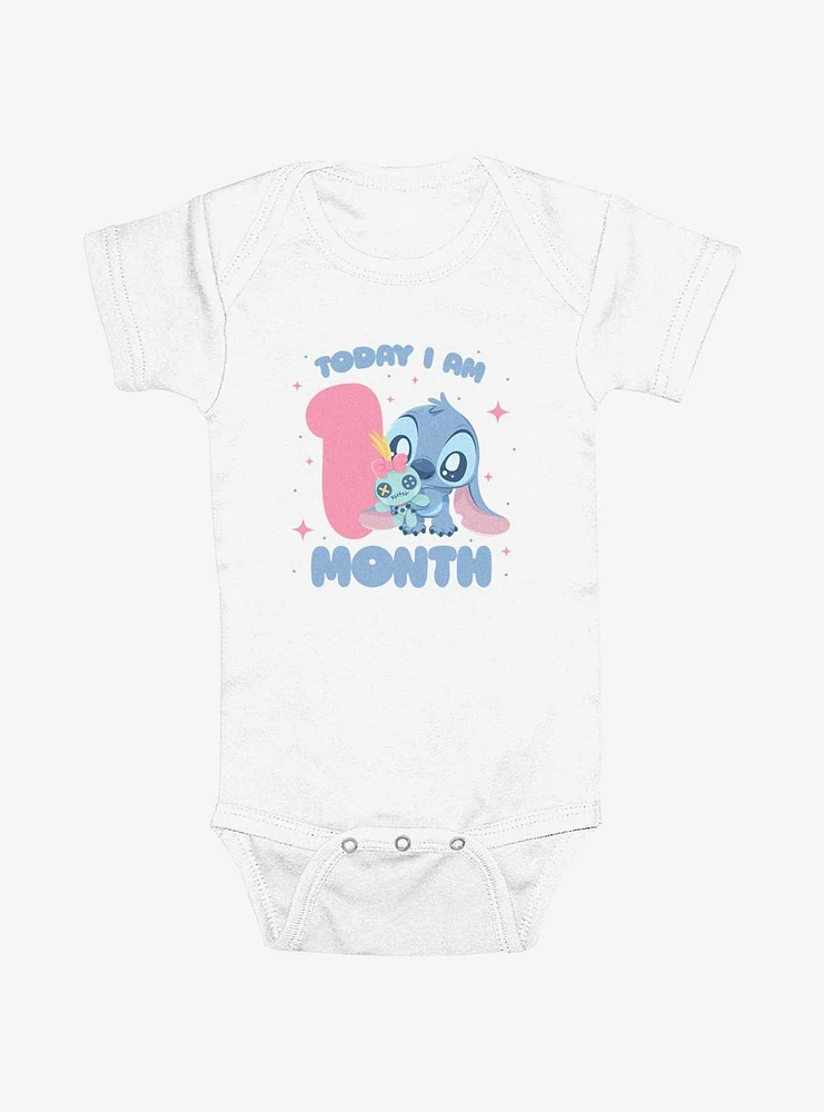 Disney Lilo & Stich One Month Stitch Infant Bodysuit