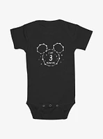 Disney Mickey Mouse Three Months Stars Infant Bodysuit