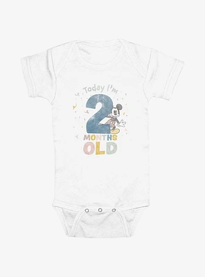 Disney Mickey Mouse Today Im 2 Months Old Infant Bodysuit