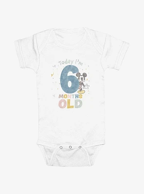 Disney Mickey Mouse Today Im 6 Months Old Infant Bodysuit