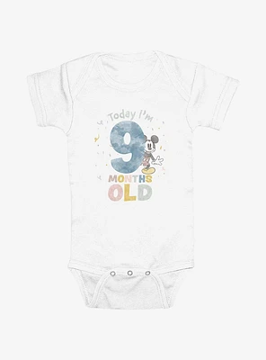 Disney Mickey Mouse Today Im 9 Months Old Infant Bodysuit