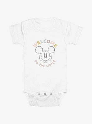 Disney Mickey Mouse Welcome To The World Infant Bodysuit