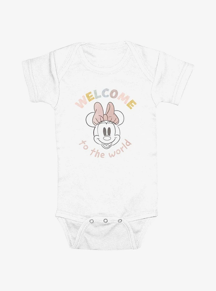 Disney Minnie Mouse Welcome To The World Infant Bodysuit