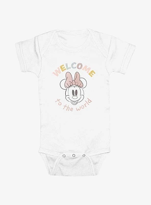 Disney Minnie Mouse Welcome To The World Infant Bodysuit