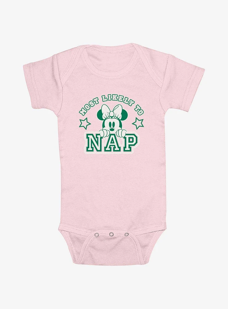 Disney Minnie Mouse Most Likely To Nap Infant Bodysuit