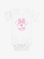 Disney Minnie Mouse Ears 4 Months Infant Bodysuit