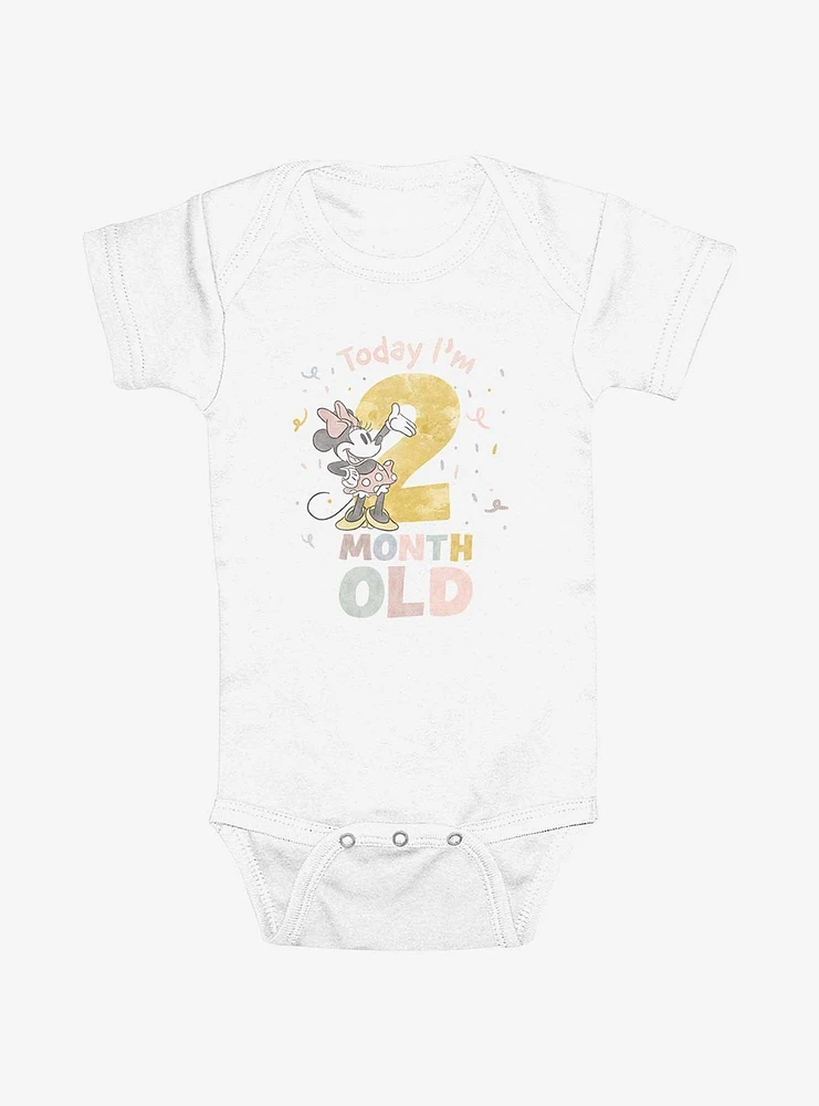 Disney Minnie Mouse Today Im 2 Months Infant Bodysuit