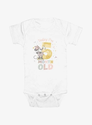 Disney Minnie Mouse Today Im 5 Months Infant Bodysuit