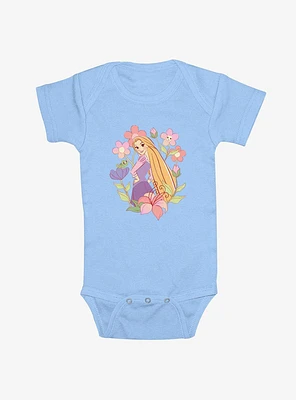 Disney Tangled Rapunzel And Pascal With Flowers Infant Bodysuit