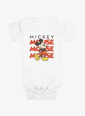 Disney Mickey Mouse Classic Name Stack Infant Bodysuit