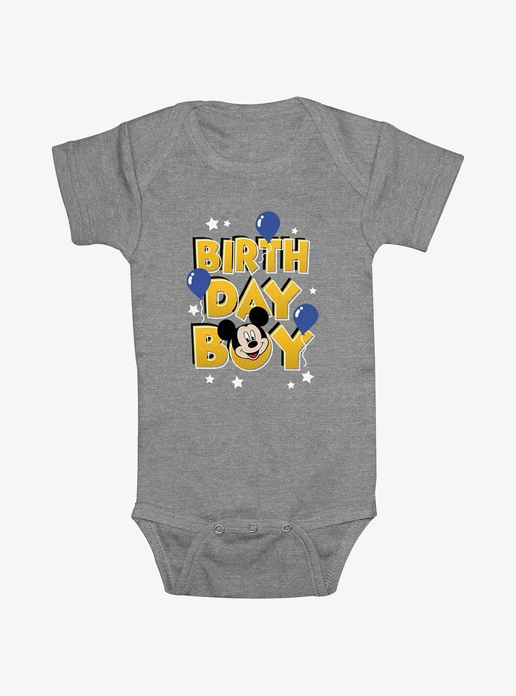 Disney Mickey Mouse Birthday Boy Lettering Infant Bodysuit