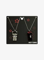 Cats With Emo Bangs Best Friend Necklace Set