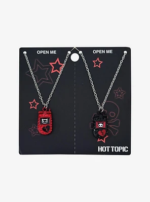 Emo Flip Phone Best Friend Necklace Set