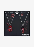 Emo Flip Phone Best Friend Necklace Set