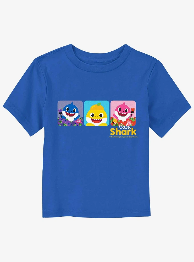 Baby Shark Trio Sharks Toddler T-Shirt