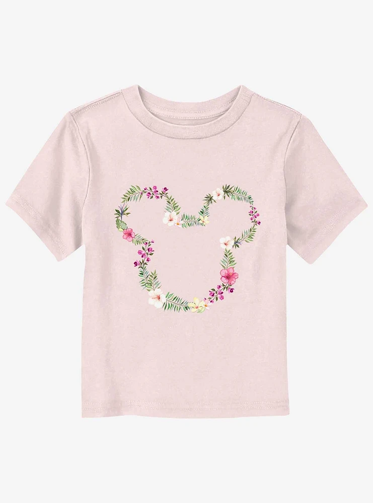 Disney Mickey Mouse Floral Head Toddler T-Shirt