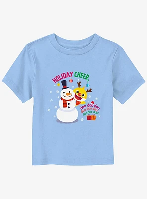 Baby Shark Snowman Holiday Cheer Toddler T-Shirt