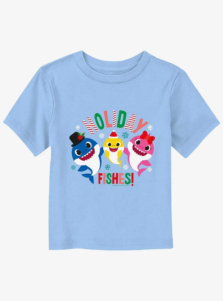 Baby Shark Holiday Fishes Toddler T-Shirt