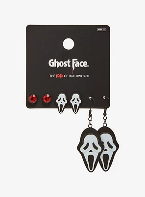 Ghost Face Icon Earring Set