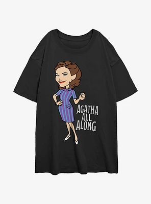 Marvel WandaVision Agatha All Along Girls Oversized T-Shirt