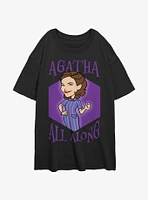 Marvel WandaVision Agatha Cartoon Girls Oversized T-Shirt