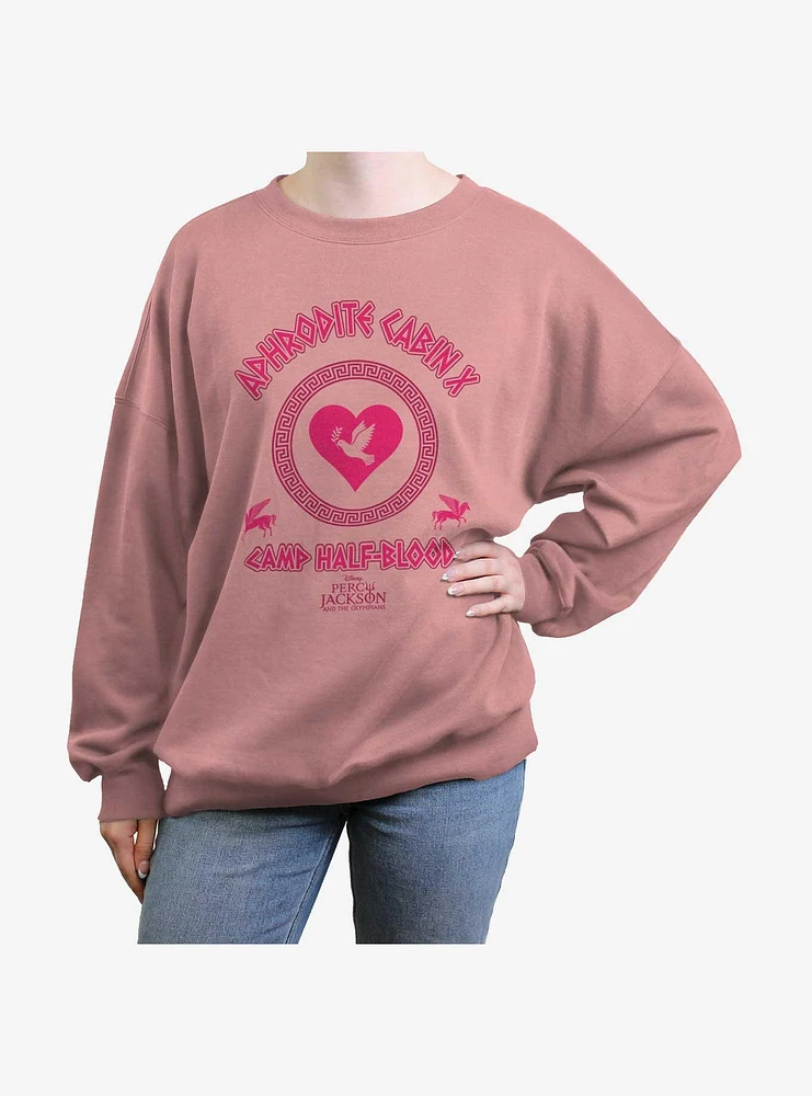 Disney Percy Jackson And The Olympians Aphrodite Cabin Womens Oversized Sweatshirt