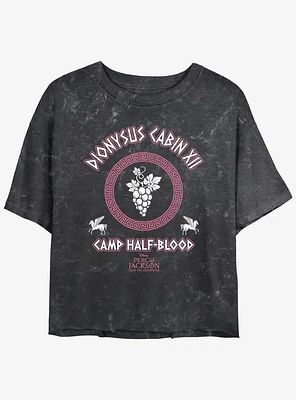 Disney Percy Jackson And The Olympians Dionysus Cabin Mineral Wash Womens Crop T-Shirt