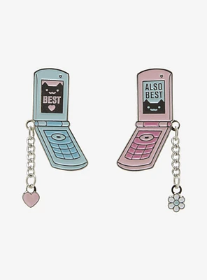 BFFs 4 Eva Cat Phones Bestie Enamel Pin Set