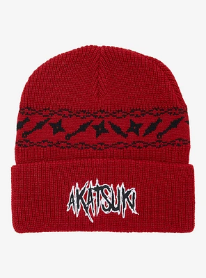 Naruto Shippuden Akatsuki Metal Font Beanie